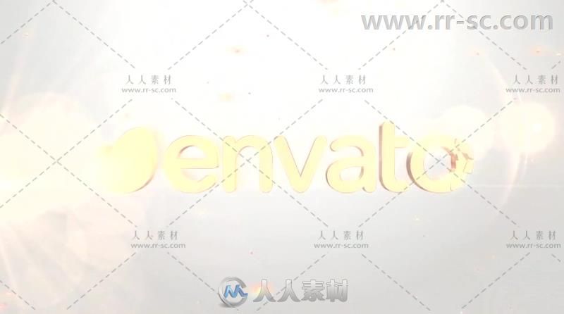 三维金银质感立体碎块合并标志展示Logo演绎AE模板Videohive 3D Gold And Silver S...