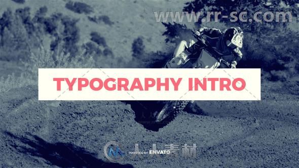 动感快节奏图文切换排版视频展示AE模板 Videohive Typography Intro 19625714