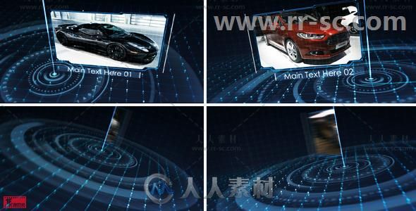 科技感网格线条元素展示照片幻灯片相册动画AE模板 Videohive Tech Grid Show 5662501