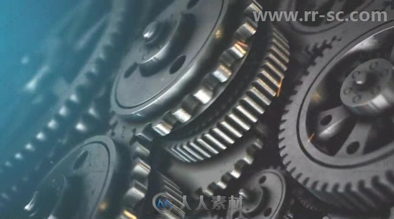 超炫大气创意齿轮合成标志展示Logo演绎AE模板Videohive Gears Logo Reveal 20264214