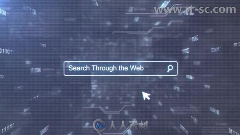 未来派数字科幻效果网络搜索照片展示介绍幻灯片AE模板 Search Through The Web