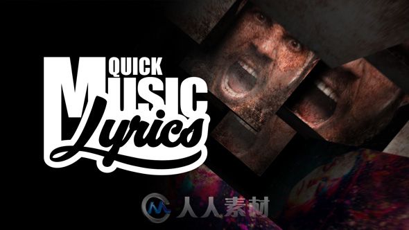 炫酷史诗摇滚乐队歌曲图文排版展示动画AE模板Videohive Quick Music Lyrics 19605...