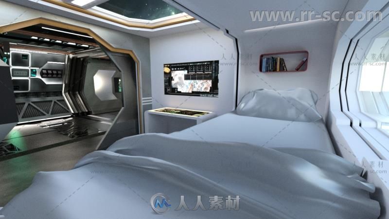 宇宙飞船船员室场景环境3D模型合辑