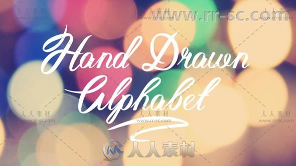 优雅手绘英文字母标题动画组合排版展示AE模板Videohive Hand Drawn Alphabet 1924...