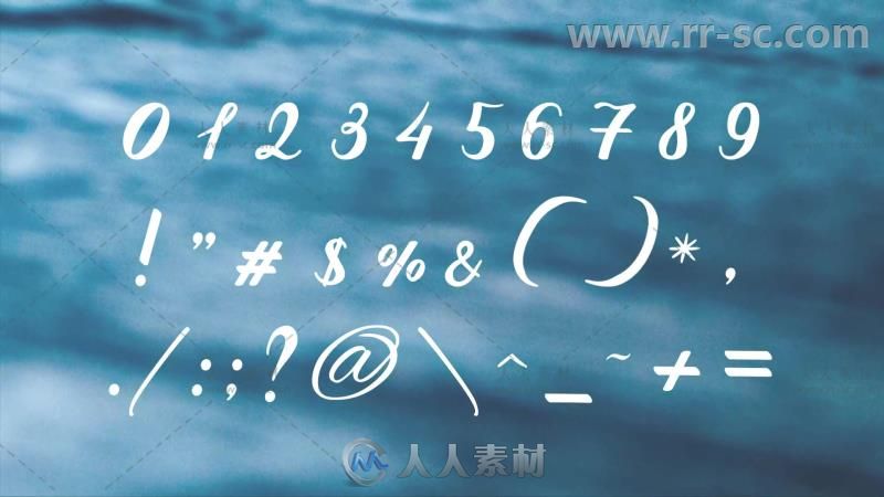 优雅手绘英文字母标题动画组合排版展示AE模板Videohive Hand Drawn Alphabet 1924...