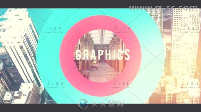 创意多彩动感图形展示照片视差幻灯片相册动画AE模板Videohive  Graphics Opener 2...