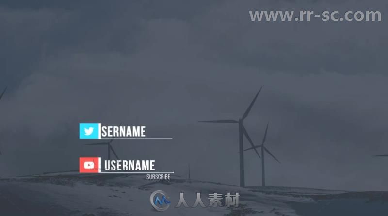 创意社交网络字幕条排版动画展示AE模板 Videohive Social Lower Thirds 20442744