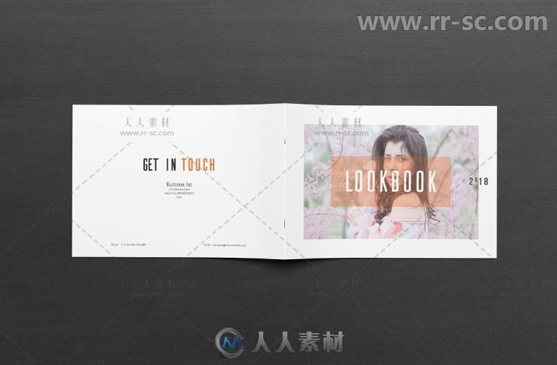 干净时尚的Lookbook手册indesign排版模板