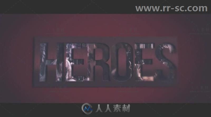 炫酷史诗漫威风格3D英雄标志展示Logo演绎AE模板 Videohive Heroes Logo 19434036