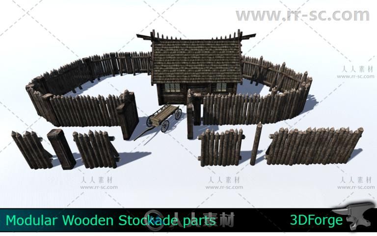 中世纪幻想乡村建筑环境3D模型Unity游戏素材资源