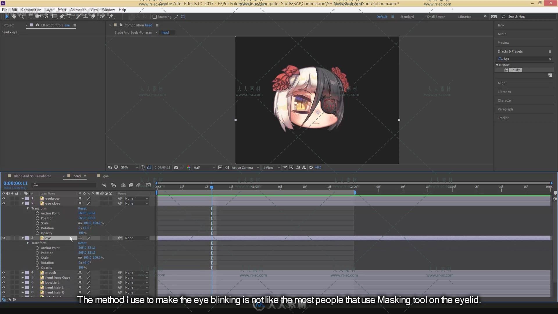 AE卡通战斗女孩角色动画视频教程 GUMROAD ANIMATE CHARACTER WITH AFTER EFFECTS B...