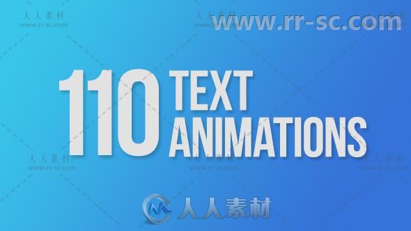 110款简约干净的文本动画展示幻灯片AE模板 Videohive 110 Text Animations 9358175