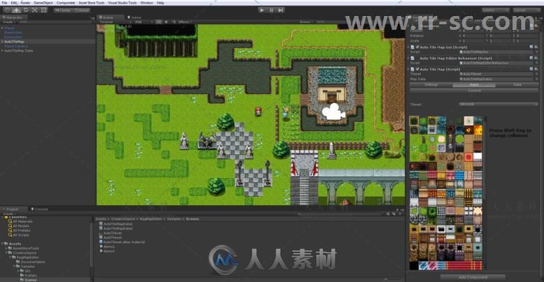 自动绘图地图编辑器RPG游戏工具包编辑器扩充Unity游戏素材资源