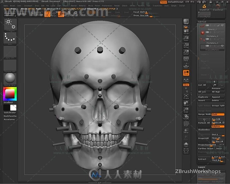 Zbrush人体面部解剖结构大师级训练视频教程 UARTSY ANATOMY OF THE FACE