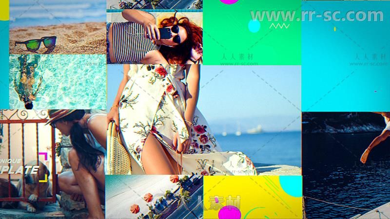 美丽时尚动感梦幻光斑夏季旅行宣传片视频包装AE模板Videohive  Traveler Opener 2...