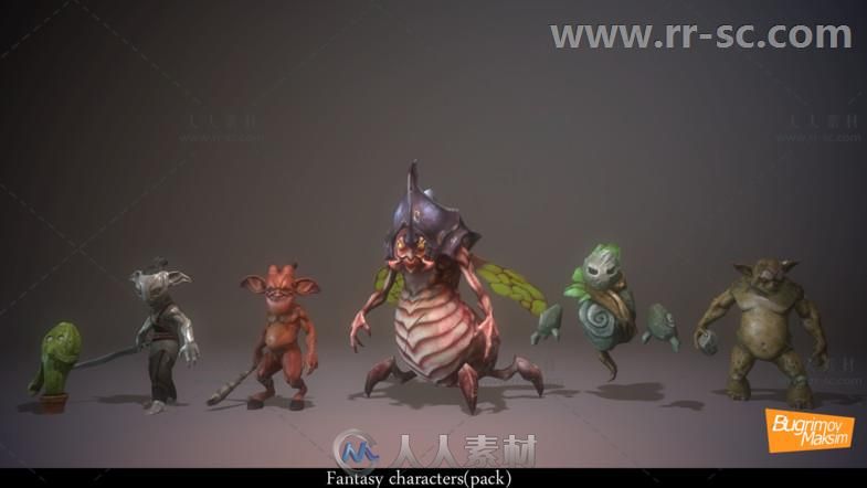 幻想人形生物角色3D模型Unity游戏素材资源