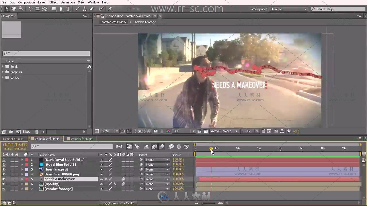 After Effects 排除常见的渲染错误后的影响视频教程