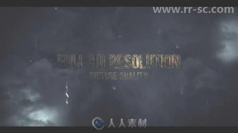 震撼暴风雨闪电云层穿梭标题展示影视预告片AE模板Videohive Stormy Clouds Traile...