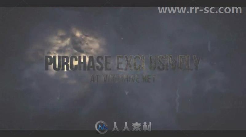 震撼暴风雨闪电云层穿梭标题展示影视预告片AE模板Videohive Stormy Clouds Traile...