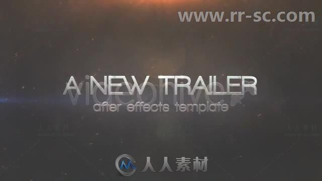 三维文字强烈冲击动作电影预告片视频包装AE模板 Videohive Action Movie Trailer ...