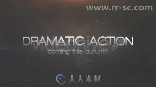 三维文字强烈冲击动作电影预告片视频包装AE模板 Videohive Action Movie Trailer ...