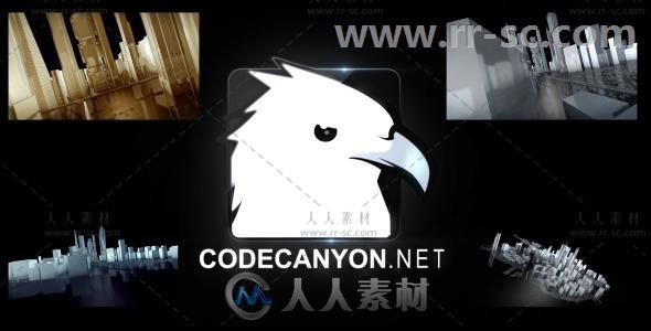 三维城市建筑旋转标志展示Logo演绎AE模板 Videohive City Logo revealer 3746484