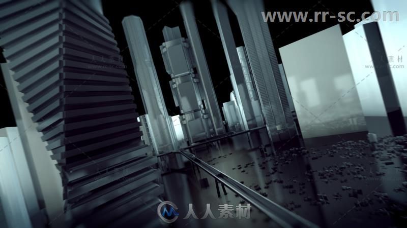 三维城市建筑旋转标志展示Logo演绎AE模板 Videohive City Logo revealer 3746484