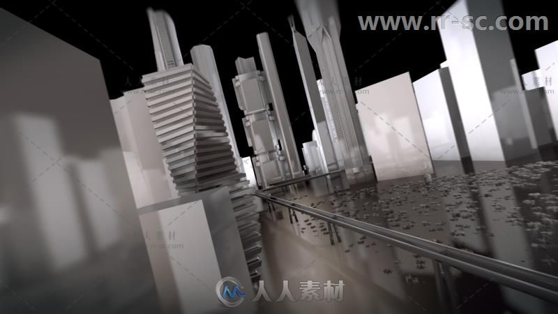 三维城市建筑旋转标志展示Logo演绎AE模板 Videohive City Logo revealer 3746484