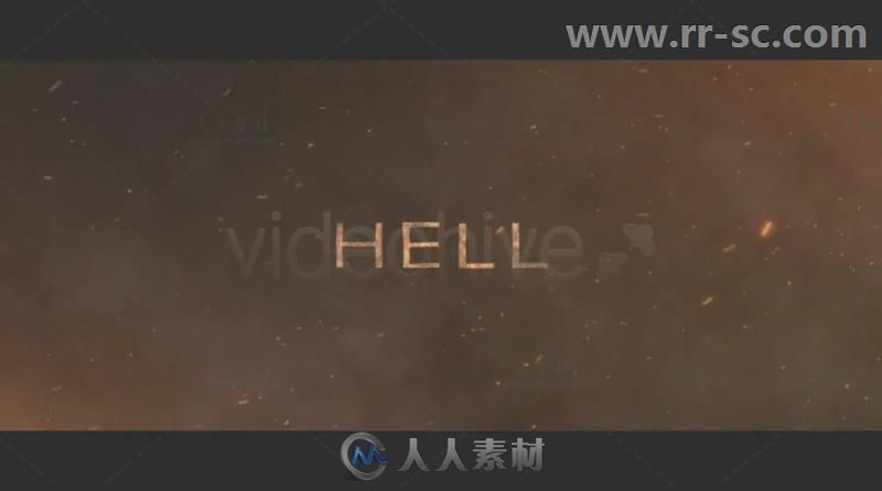 史诗火焰烟雾标志展示消散Logo演绎AE模板 Videohive Heaven and Hell 3945043