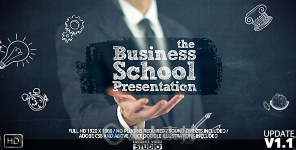 创意时尚现代学院展示介绍宣传视频包装AE模板Videohive Business\School\College ...