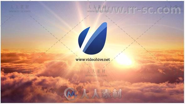 史诗三维天空碎片汇聚标志展示Logo演绎AE模板Videohive Epic Sky Logo Reveal 850...