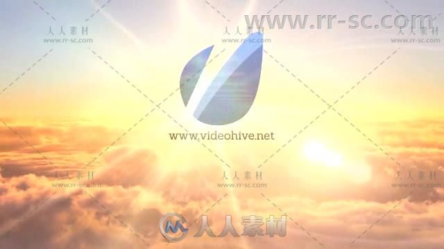 史诗三维天空碎片汇聚标志展示Logo演绎AE模板Videohive Epic Sky Logo Reveal 850...