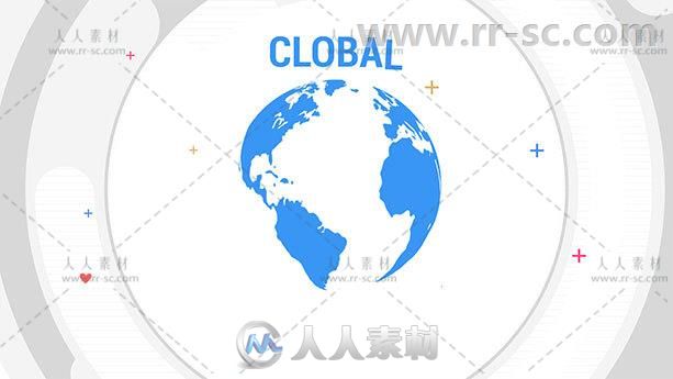 网络购物视频解说宣传介绍MG动画产品营销AE模板Videohive Global Market Promo 13...