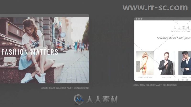 干净简洁的网站图文切换演示文稿展示AE模板 Videohive WebSlides 17240696