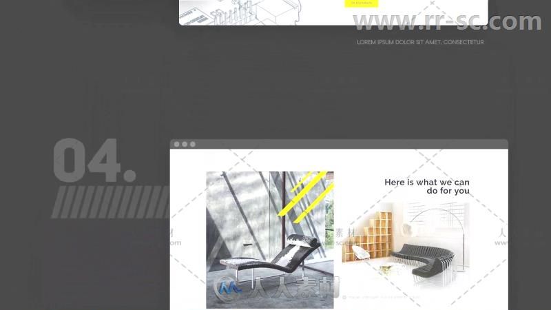 干净简洁的网站图文切换演示文稿展示AE模板 Videohive WebSlides 17240696