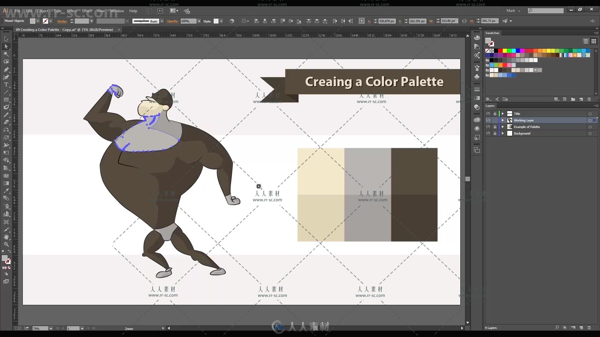 Illustrator卡通角色设计基础训练视频教程 UDEMY ADOBE ILLUSTRATOR ESSENTIALS FO...