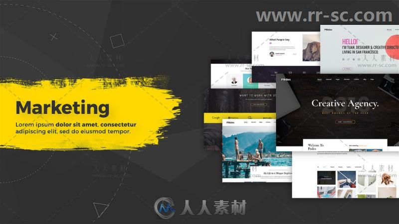 清新干净的电子商务网站介绍宣传视频包装AE模板 Videohive Digital Agency / Star...