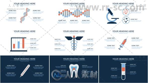 医疗信息图表分析医学器官健康数据动画展示AE模板 Videohive Medical Infographic...