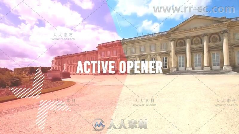 动感明亮旅游度假宣传片照片展示视频包装AE模板 Videohive Active Opener 20368043