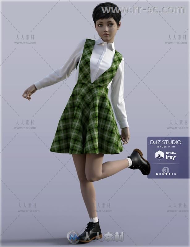 女孩可爱的学校制服3D模型合辑