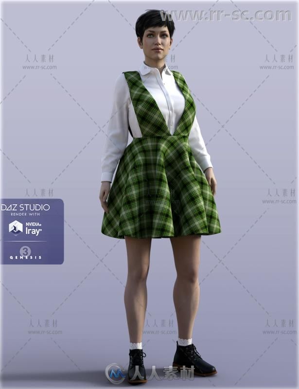 女孩可爱的学校制服3D模型合辑