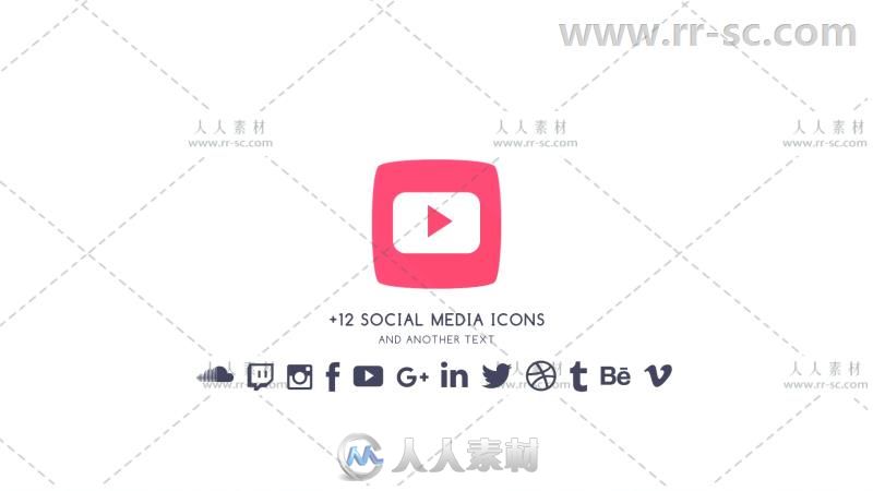 创意简单动感平面标志动画展示AE模板 Videohive Flat Logo Animation 20243508