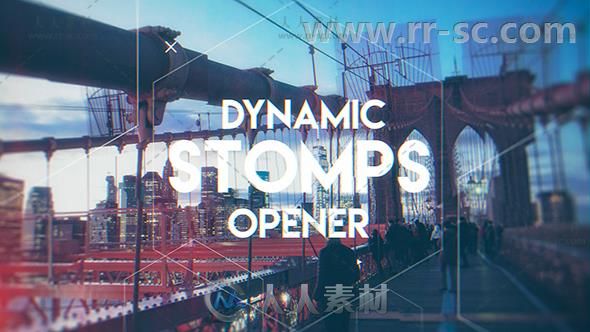 时尚动感视差幻灯片相册动画AE模板 Videohive Dynamic Stomps Opener 20222893