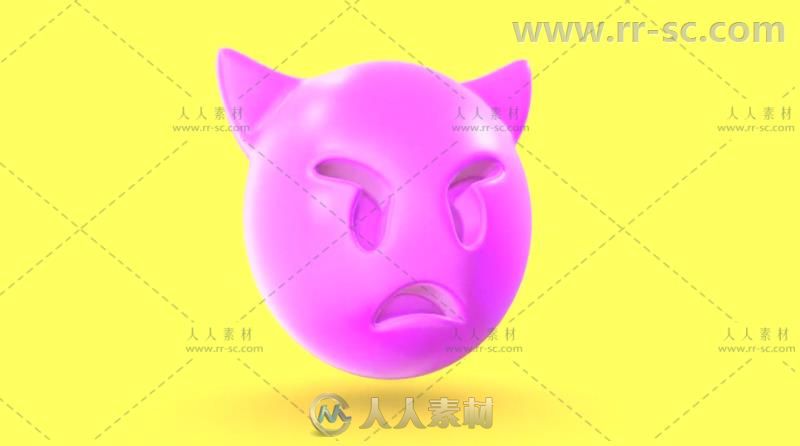 创意可爱的三维表情符号动画展示AE模板 Videohive EMOJI 3D animated 19452371