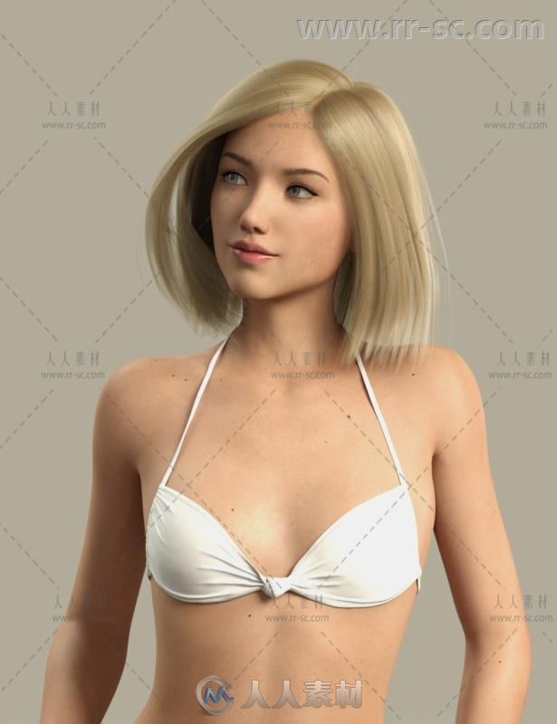 甜美漂亮苗条的女性角色3D模型合辑