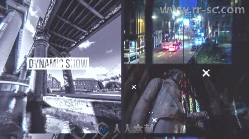 数字故障效果城市宣传片头分屏展示视频包装AE模板Videohive Urban Showreel 18090753