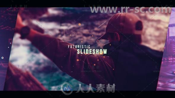 美丽优雅的光晕照片展示幻灯片相册动画AE模板 Videohive Futuristic Slideshow 19...