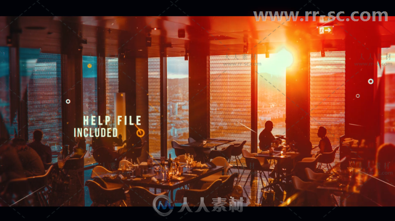 美丽优雅的光晕照片展示幻灯片相册动画AE模板 Videohive Futuristic Slideshow 19...