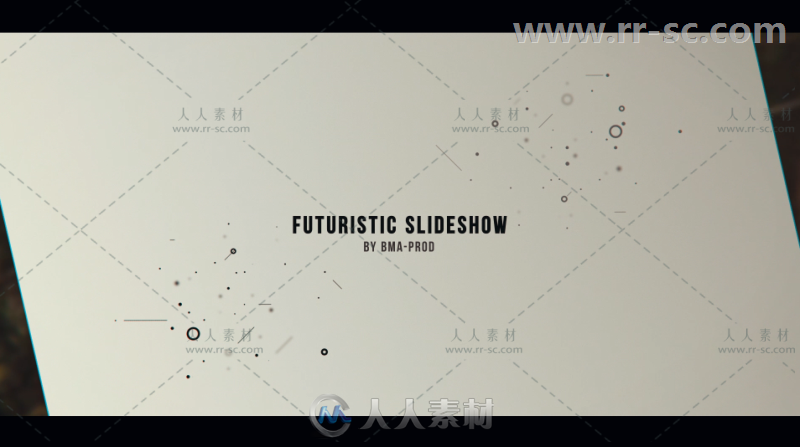 美丽优雅的光晕照片展示幻灯片相册动画AE模板 Videohive Futuristic Slideshow 19...