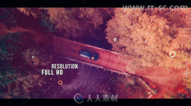 美丽优雅的光晕照片展示幻灯片相册动画AE模板 Videohive Futuristic Slideshow 19...